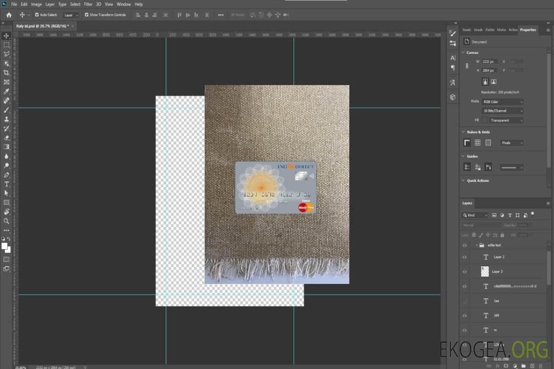 Australie Ing Direct bank master card photolook recto template Australie Ing Direct bank master card photolook recto template